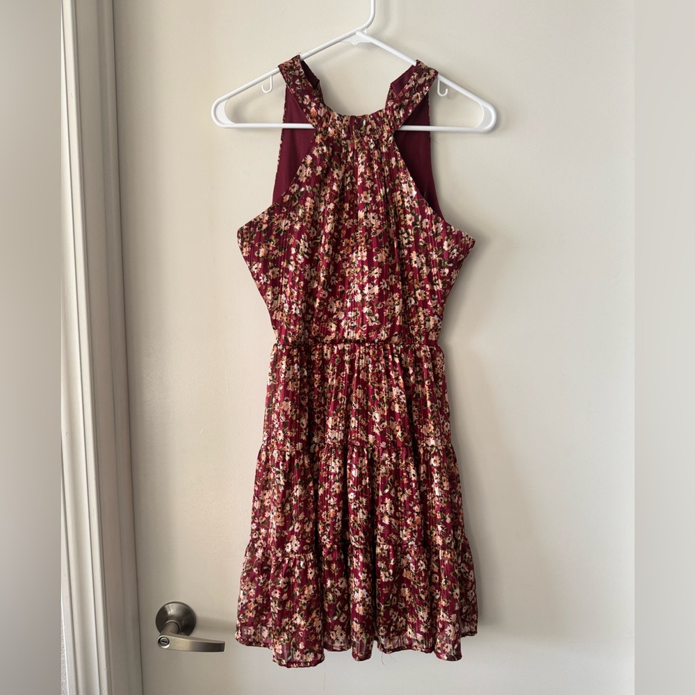 EUC Crystal Doll Floral Halter Dress